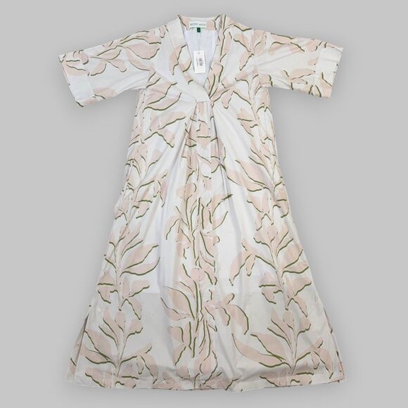 Brooke Wright Women’s Maxi Dress Henriette Caftan Vine Collection V-Neck Size Sm - Picture 1 of 10